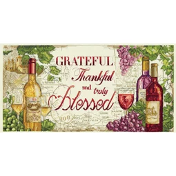 Design Works Crafts Grateful Wine Cross Stitch Kit