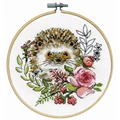Image of Design Works Crafts Hedgehog with Hoop Cross Stitch Kit