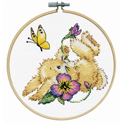 Design Works Crafts Bunny with Hoop Cross Stitch Kit