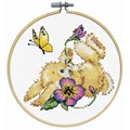 Image of Design Works Crafts Bunny with Hoop Cross Stitch Kit