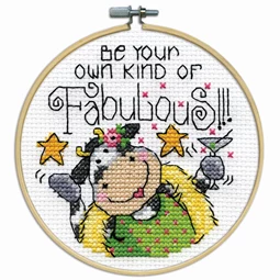 Design Works Crafts Fabulous with Hoop Cross Stitch Kit
