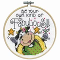 Image of Design Works Crafts Fabulous with Hoop Cross Stitch Kit