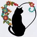Image of Design Works Crafts Cat in Heart Silhouette Craft Kit