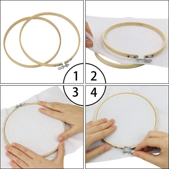 Image 2 of Peak Dale Products Bamboo Embroidery Hoop 10cm (4 inch) Frame