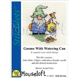 Mouseloft Gnome with Watering Can Cross Stitch Kit