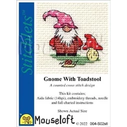 Mouseloft Gnome with Toadstool Cross Stitch Kit