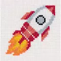 Image of Klart Rocket Cross Stitch Kit
