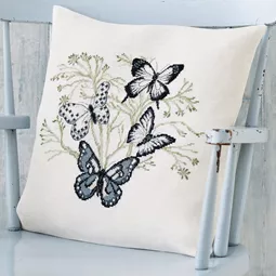 Permin Butterflies Cushion Cross Stitch Kit