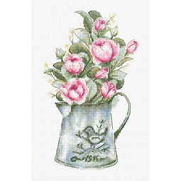 Luca-S Jug with Roses Cross Stitch Kit