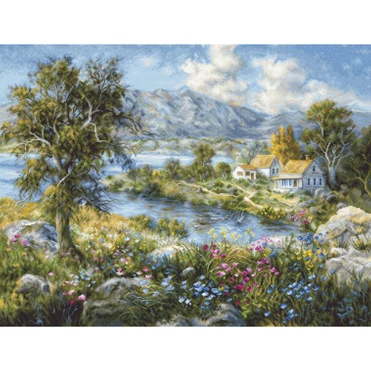 Image 1 of Luca-S Enchanted Cottage Petit Point Tapestry Kit