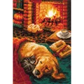 Image of RIOLIS By the Fireplace Cross Stitch Kit