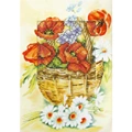 Image of Orchidea Poppies and Daisies Card Cross Stitch Kit