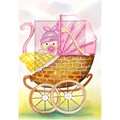 Image of Orchidea Baby Girl Card Cross Stitch Kit