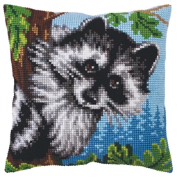 Collection D'Art Little Raccoon Cushion Cross Stitch Kit