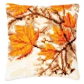 Image of Vervaco Autumn Leaves Cushion Cross Stitch Kit