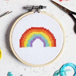 The Make Arcade Over the Rainbow Cross Stitch Kit