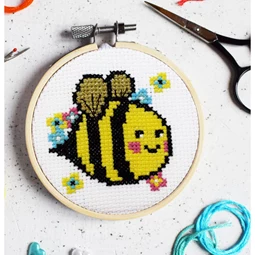 The Make Arcade Bella Bee Cross Stitch Kit