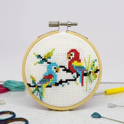 The Make Arcade Parrots Cross Stitch Kit