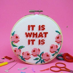 The Make Arcade It Is What It Is Cross Stitch Kit