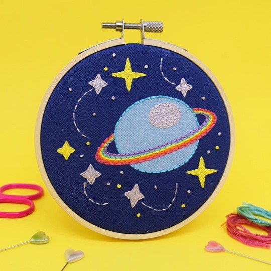 Image 1 of The Make Arcade Galaxy Embroidery Kit
