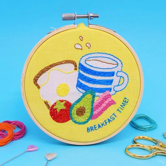 Image 1 of The Make Arcade Breakfast Time! Embroidery Kit