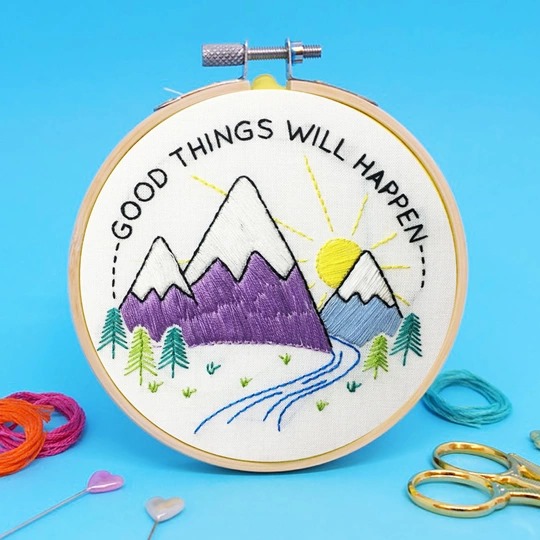 Image 1 of The Make Arcade Good Things Will Happen Embroidery Kit