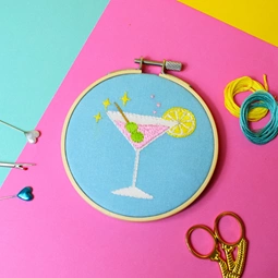 The Make Arcade Crafty Cocktail Embroidery Kit