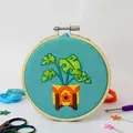 Image of The Make Arcade Monstera Embroidery Kit