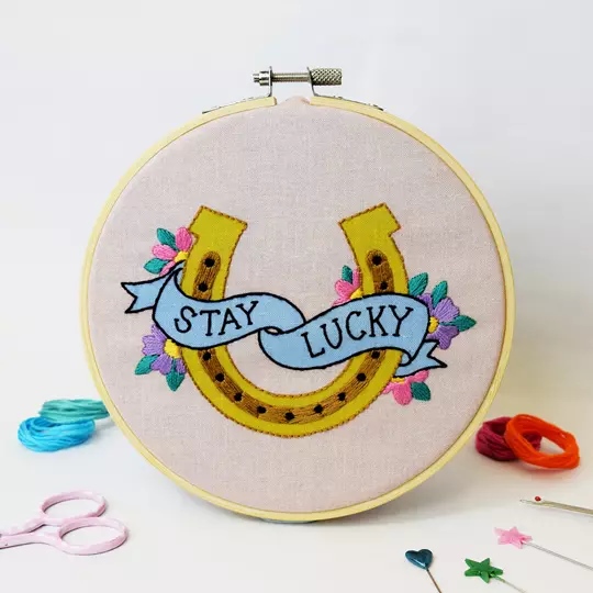 Image 1 of The Make Arcade Stay Lucky Embroidery Kit