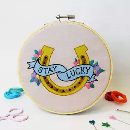 The Make Arcade Stay Lucky Embroidery Kit