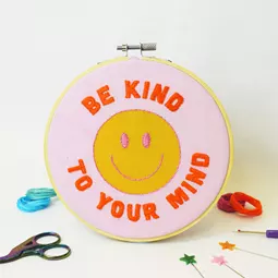The Make Arcade Be Kind to your Mind Embroidery Kit