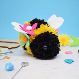 The Make Arcade Pom Pom Bees Craft Kit