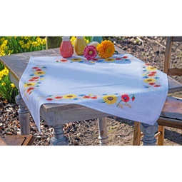 Vervaco Wildflowers Tablecloth Cross Stitch Kit