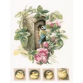 Image of Lanarte Birdhouse with Roses Cross Stitch Kit