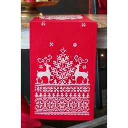 Vervaco Reindeer Table Runner Christmas Cross Stitch Kit