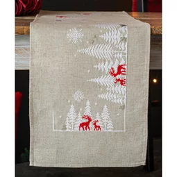 Vervaco Winter in the Forest Runner Christmas Cross Stitch Kit