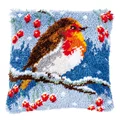 Image of Vervaco Red Robin in Winter Latch Hook Kit