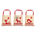 Image of Vervaco Christmas Animals Gift Bags Set of 3 Cross Stitch Kit