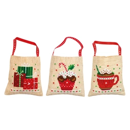 Vervaco Christmas Motif Gift Bags Set of 3 Cross Stitch Kit