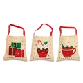 Image of Vervaco Christmas Motif Gift Bags Set of 3 Cross Stitch Kit