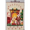 Image of Permin By The Fire Advent Christmas Cross Stitch Kit