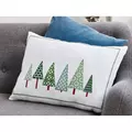 Image of Permin Christmas Trees Cushion Cross Stitch Kit