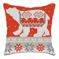 Image of Orchidea Polar Bear Cushion Christmas Cross Stitch Kit