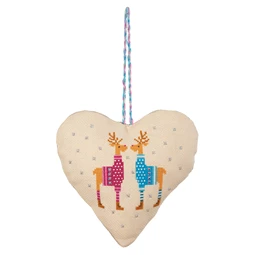 Anchor Deer Heart Door Hanger Christmas Cross Stitch Kit