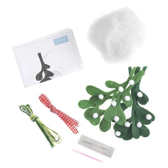Image 2 of Trimits Mistletoe Felt Decoration Christmas Craft Kit