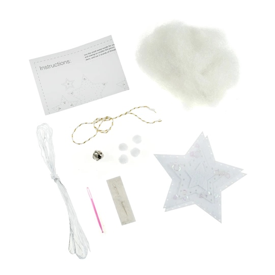 Image 2 of Trimits Star Felt Decoration Christmas Craft Kit