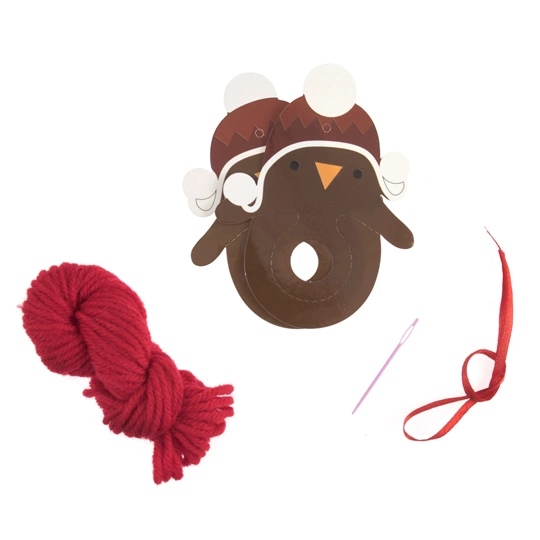 Image 2 of Trimits Robin Pom Pom Decoration Christmas Craft Kit