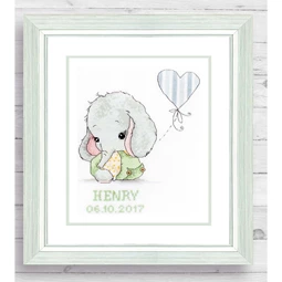 Luca-S New Baby with Frame Birth Sampler Cross Stitch Kit