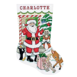 Design Works Crafts Santa's Surprise Stocking Christmas Cross Stitch Kit
