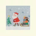 Image of Bothy Threads Delivery By Sledge Christmas Card Making Christmas Cross Stitch Kit